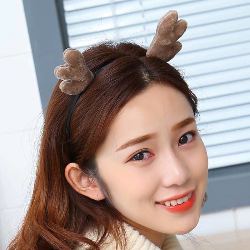 뽀송이 루돌프머리띠 브라운 [12개한팩]