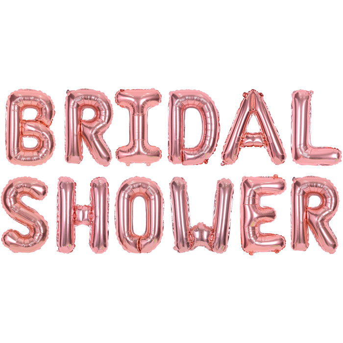 은박풍선세트 BRIDAL SHOWER 로즈골드 [10입]