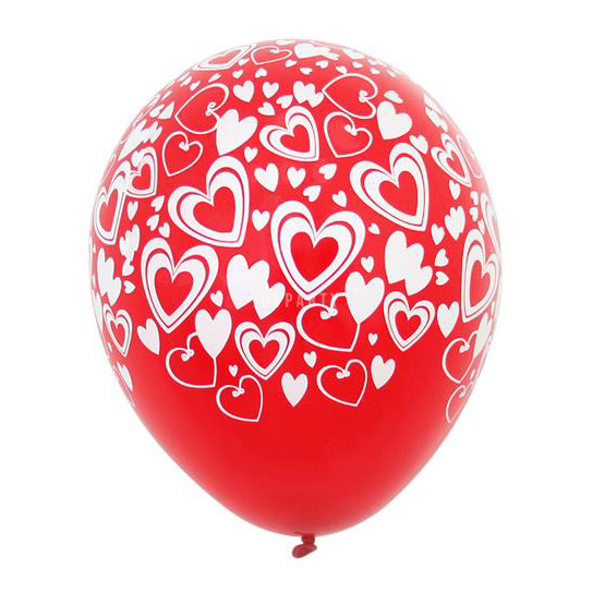 [셈퍼텍스] 30cm 더블하트 레드 [50입]