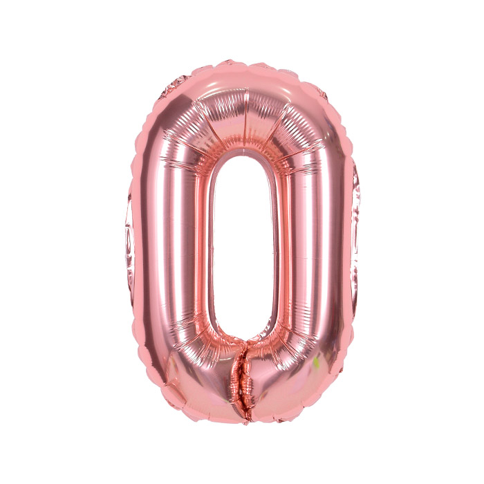 알파벳은박풍선 중 로즈골드 [O] [10입]