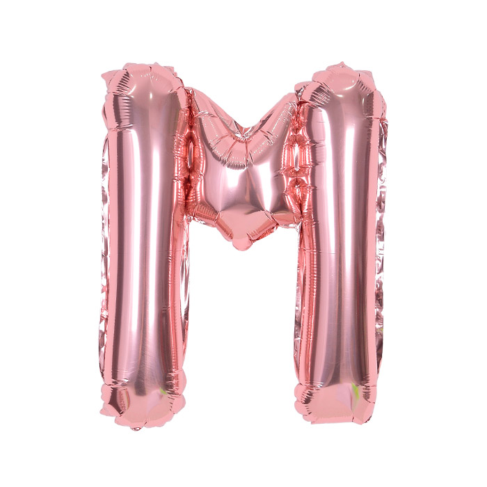 알파벳은박풍선 중 로즈골드 [M] [10입]