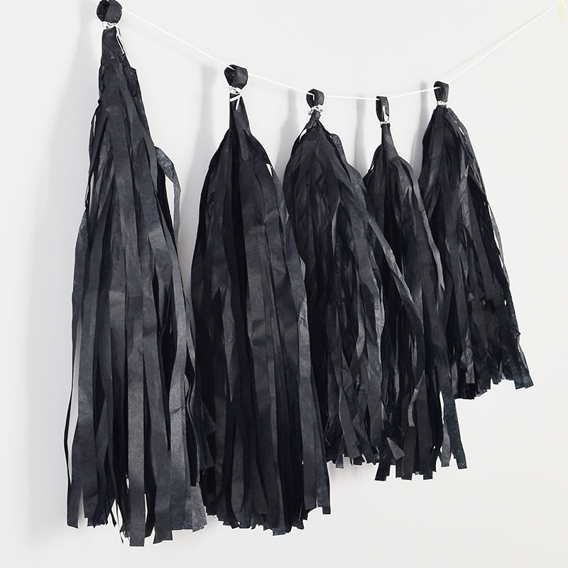 단색태슬 블랙 [5장입] 10개묶음