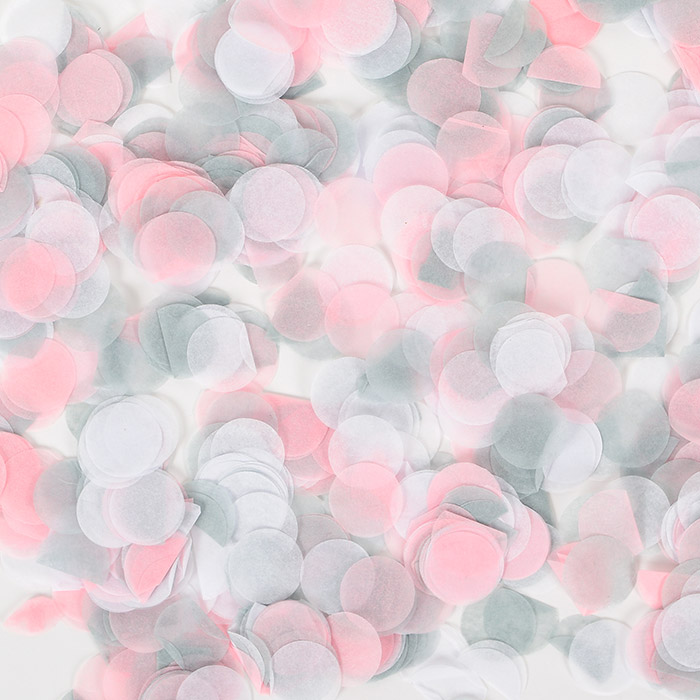 버블컨페티 [핑크앤그레이] 원형지름 2.5cm / 약 30g