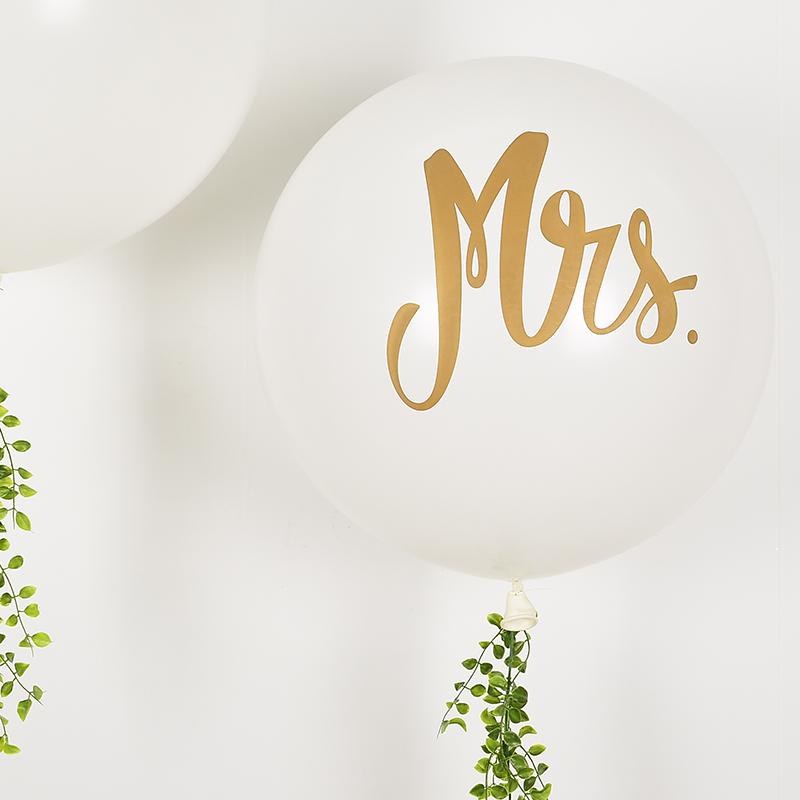 [셈퍼텍스] 웨딩벌룬 60cm Mrs. [3개입]