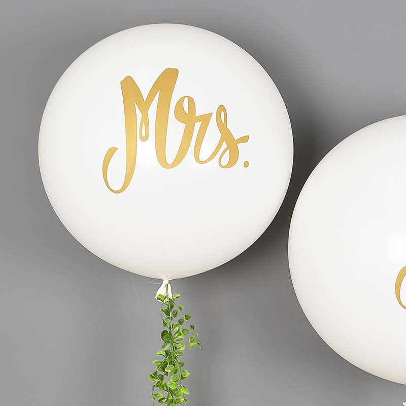 [셈퍼텍스] 웨딩벌룬 60cm Mrs. [3개입]