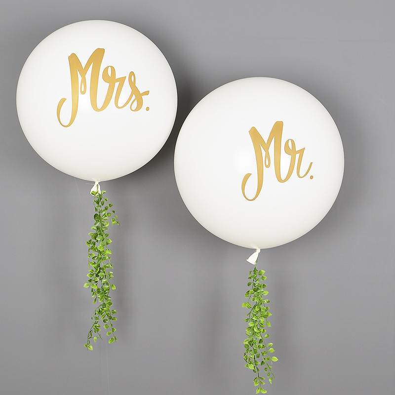 [셈퍼텍스] 웨딩벌룬 60cm Mrs. [3개입]