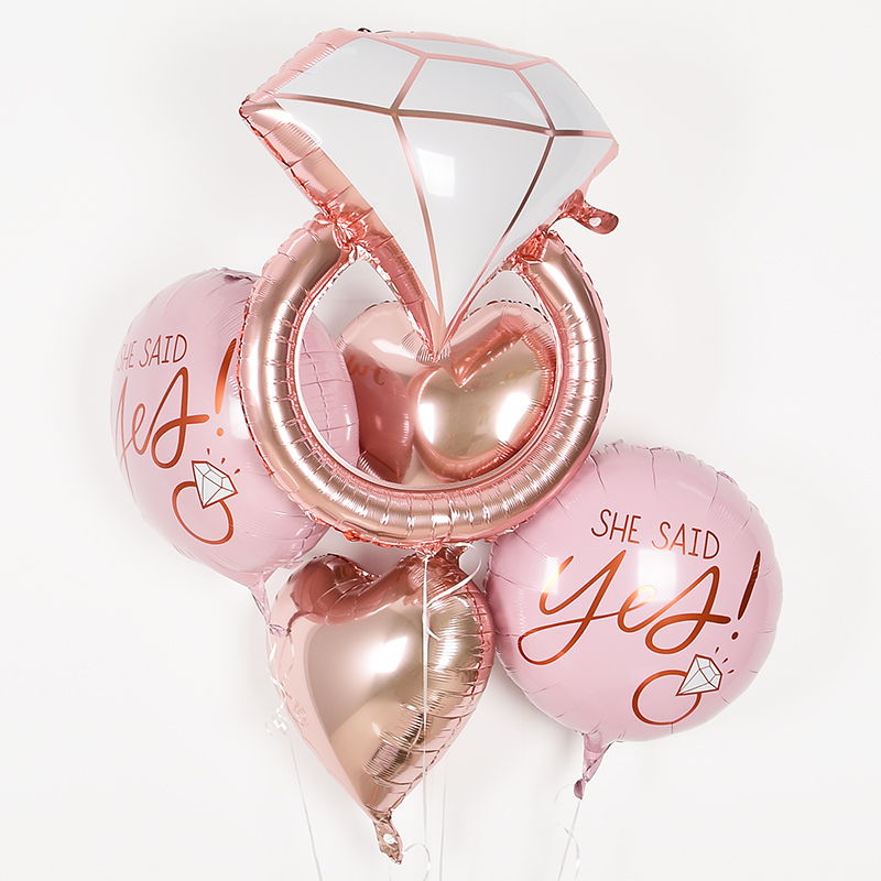 은박 다이아반지 로즈골드 [10입]