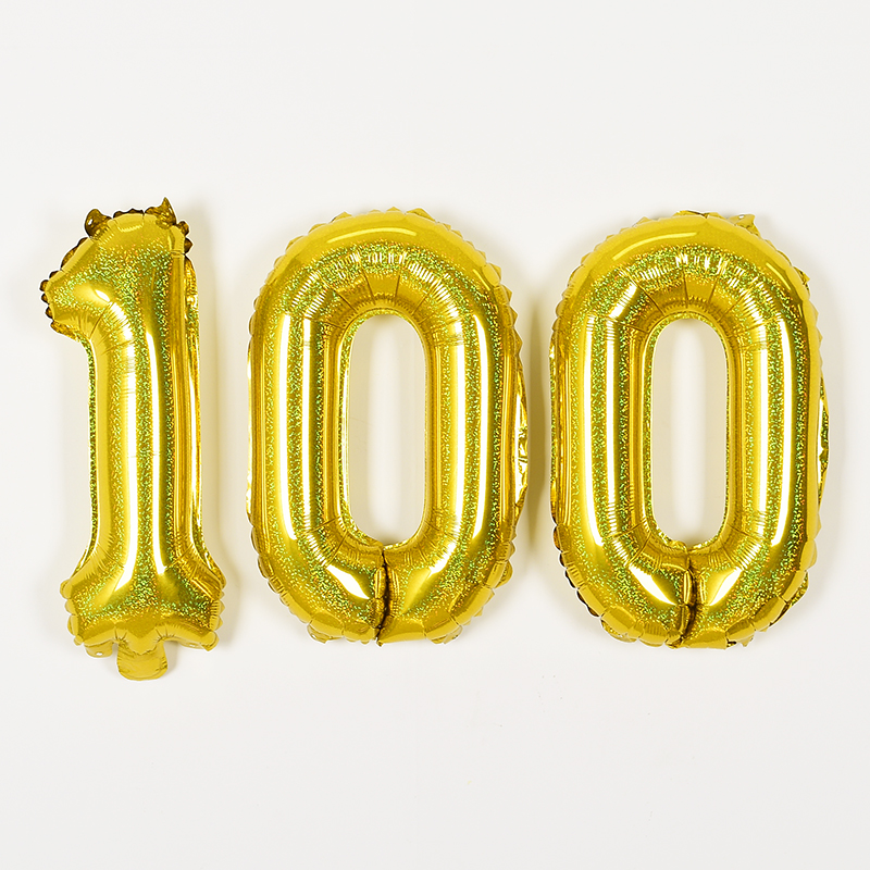 숫자은박세트 100 홀로그램 골드 [10입] 50%세일