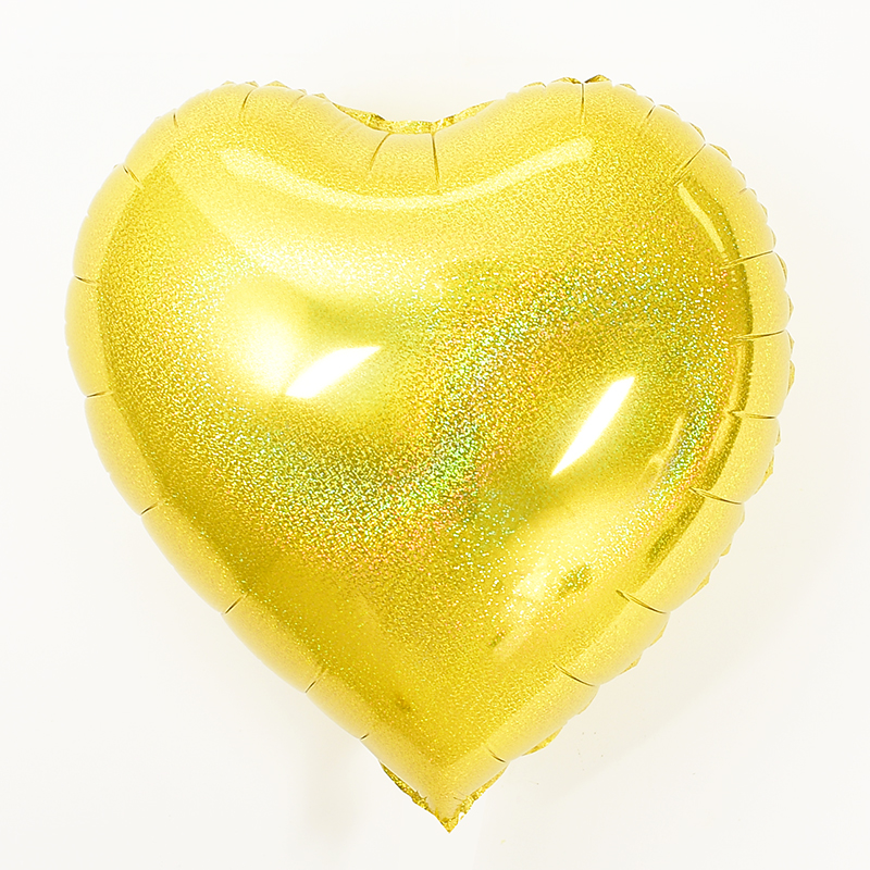 은박하트풍선 32인치 홀로그램 골드 [10입]