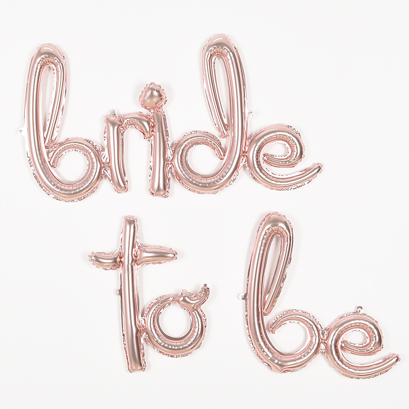 은박풍선세트 bride to be 필기체 로즈골드 [10입]