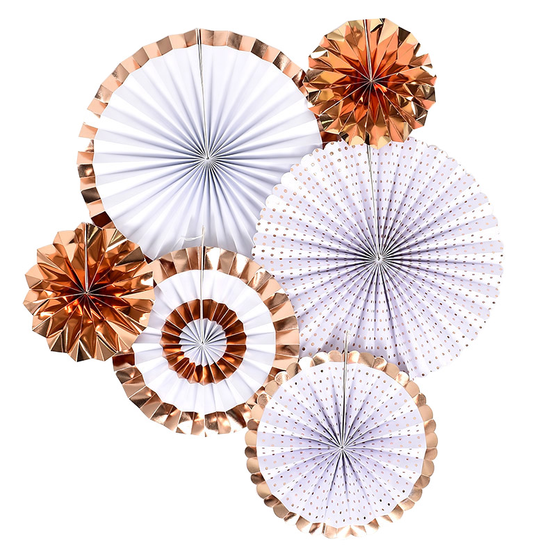 페이퍼팬 데코세트 6입 [로즈골드]