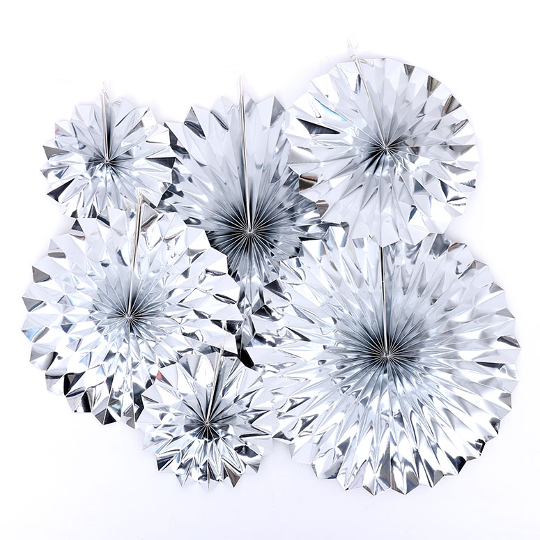 페이퍼팬 데코세트 6입 [실버] 50%세일