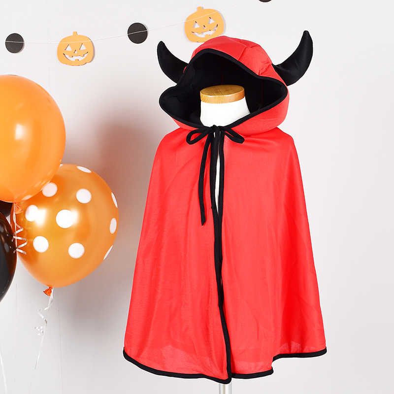 악마뿔 후드망토 [레드]