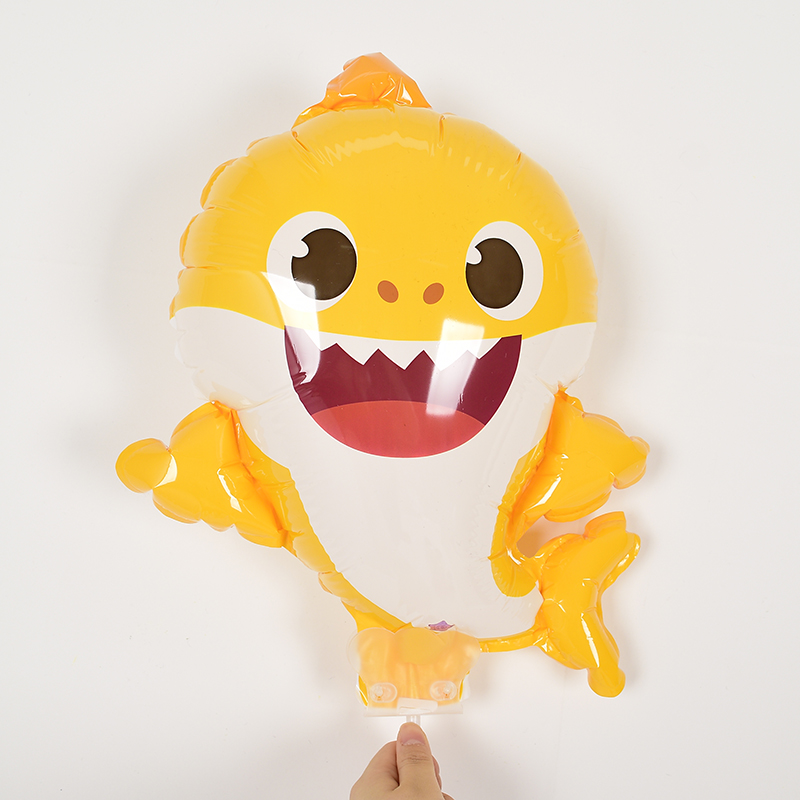 [국산]아기상어 스틱풍선 [스틱포함] 10장한팩