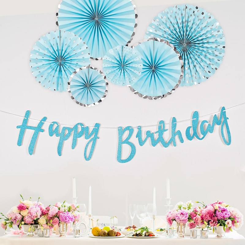 [조이파티] 생일가랜드 캘리그래피 [블루]