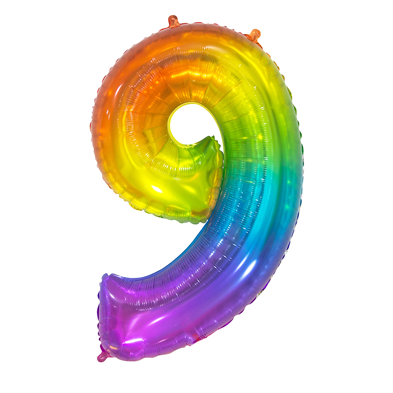 숫자은박풍선 대 레인보우 [9] [10입]