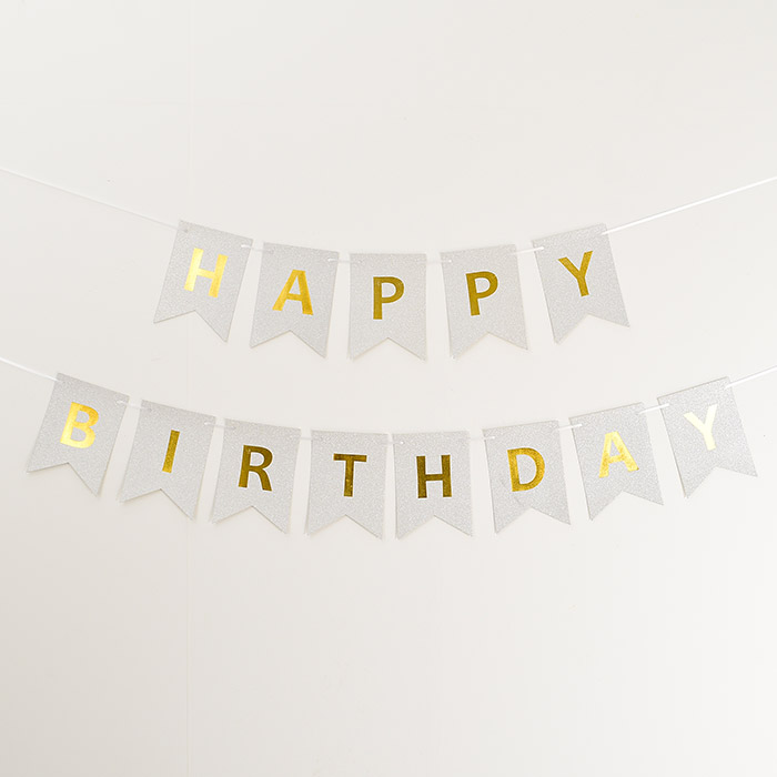 글리터 생일파티가랜드 실버