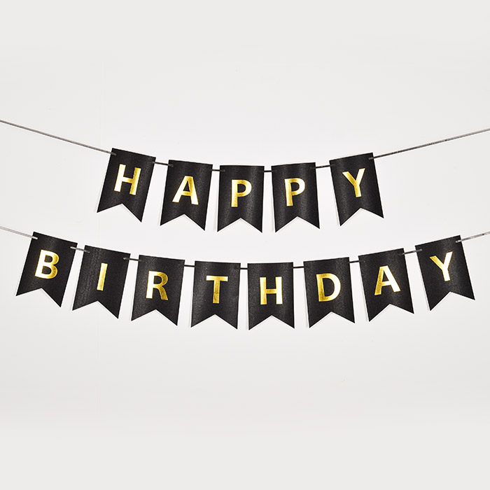 글리터 생일파티가랜드 블랙