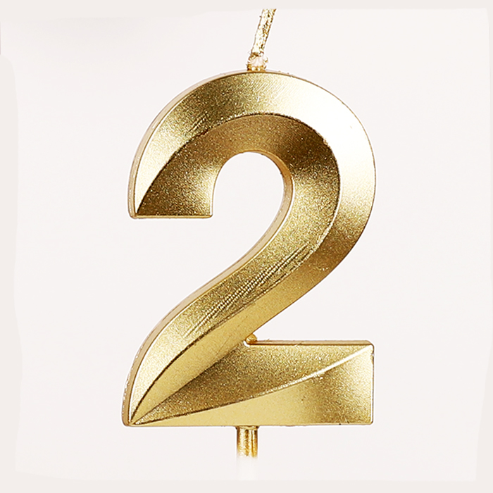 메탈릭숫자초 골드 2
