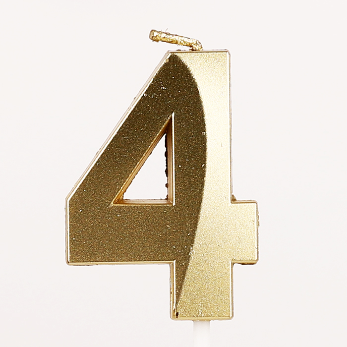 메탈릭숫자초 골드 4