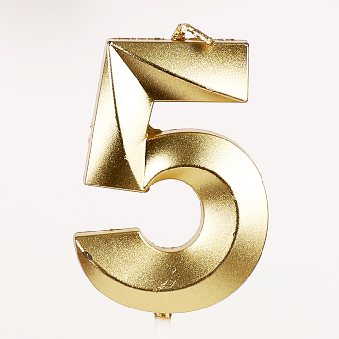 메탈릭숫자초 골드 5
