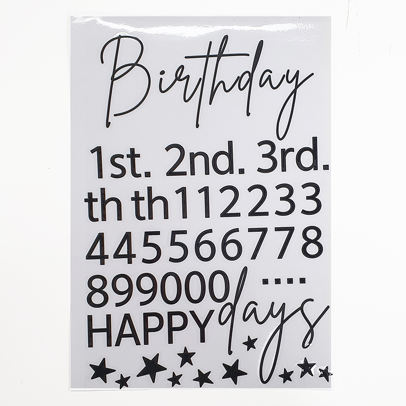 버블스티커 Birthday 숫자세트 [10장 한팩]