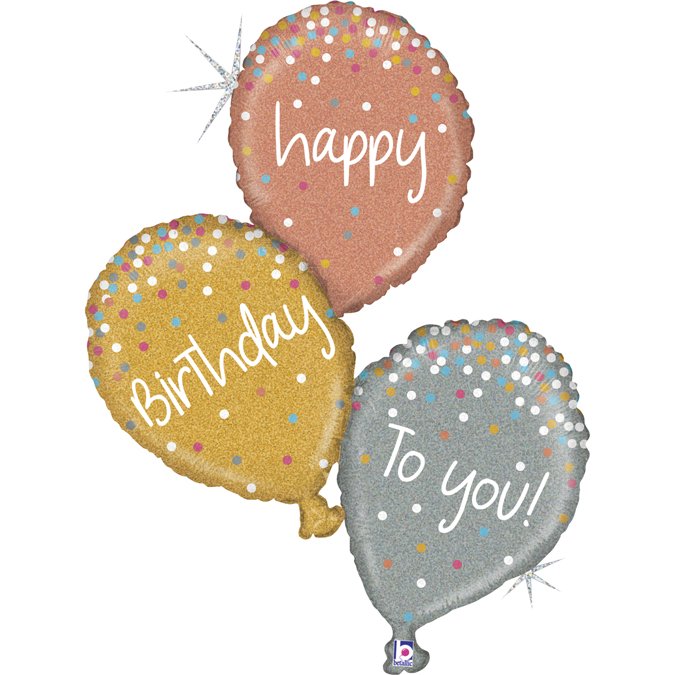 [GRABO]은박 생일풍선 글리터 40인치 [원팩]