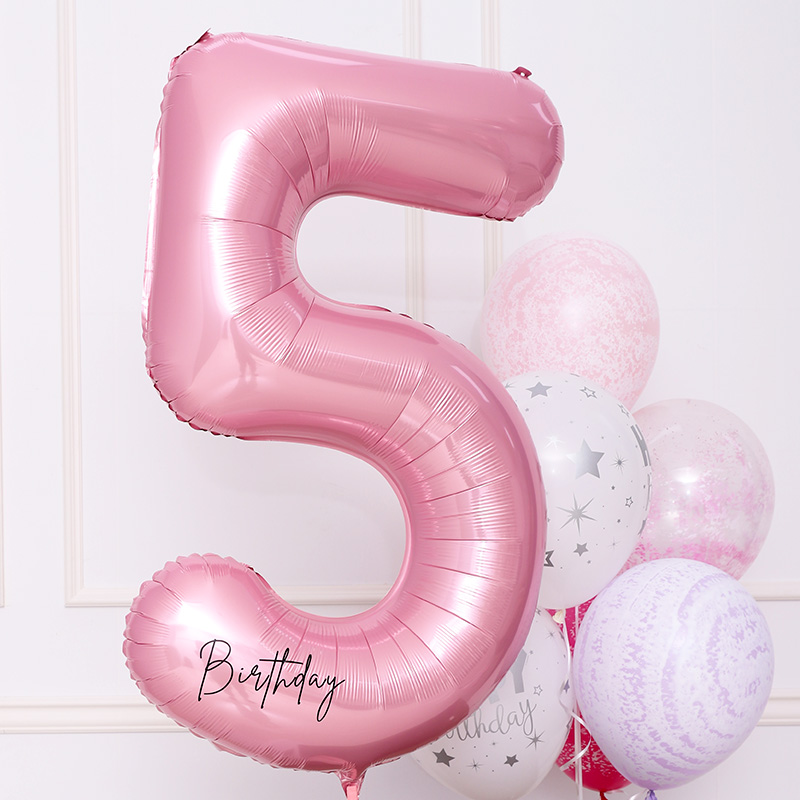 숫자은박풍선 대 핑크 [5] [10입]