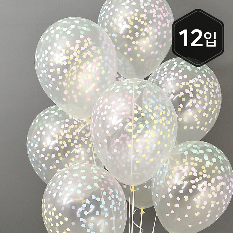 [셈퍼텍스] 30cm 컨페티 파스텔잉크 클리어 [12입] 소포장