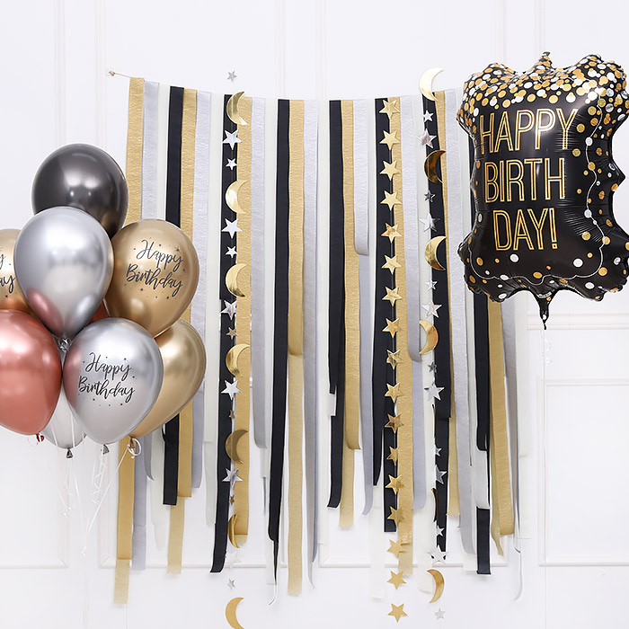 파티스트리머 데코세트 4P [골드앤 실버]