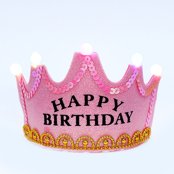 LED생일왕관 [글리터핑크]