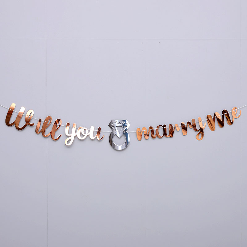 [조이파티] 캘리그래피가랜드 Will you marry me 로즈골드