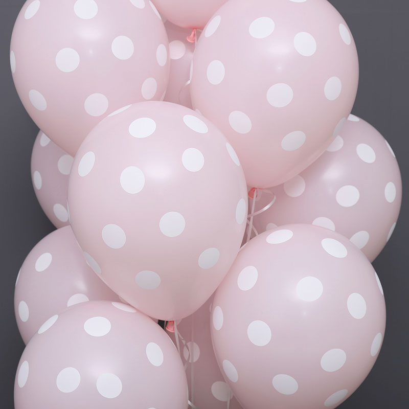 [셈퍼텍스] 30cm 파스텔도트 핑크 [50입]