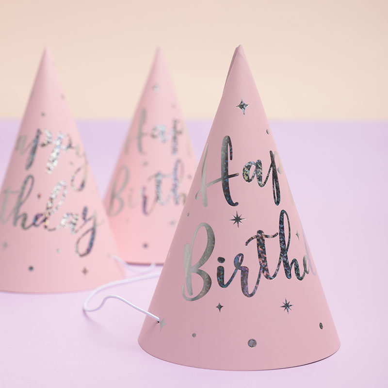 [조이파티] 생일파티고깔 트윙클핑크 [6입]