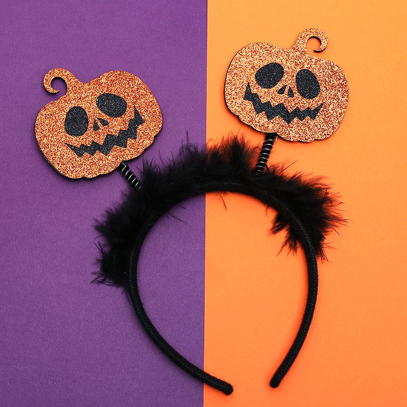 할로윈머리띠 펌프킨 [6개한팩]