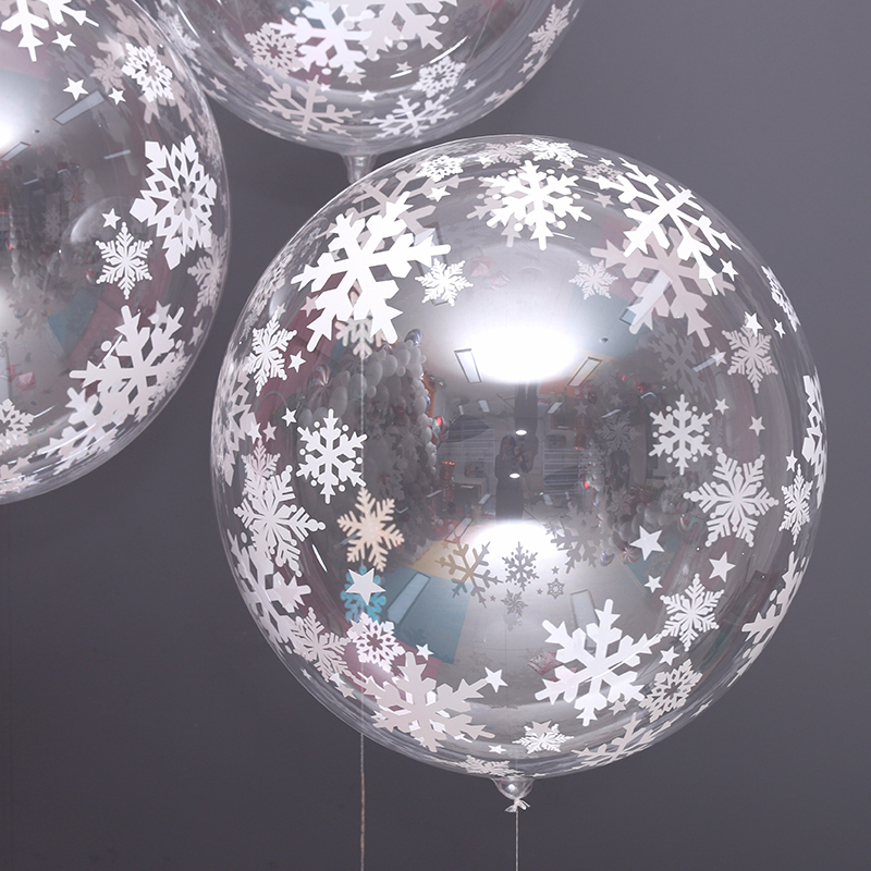 버블벌룬 스노우플레이크 화이트 20인치 [10장 한팩] 1+1증정행사