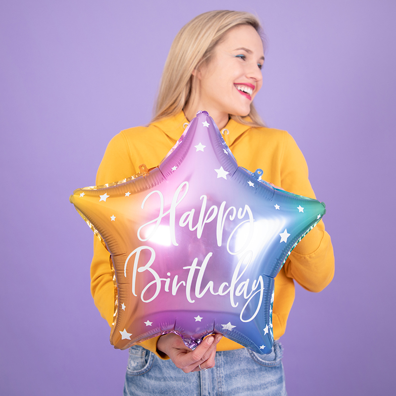 [파티데코]은박 생일별 레인보우 [40cm]