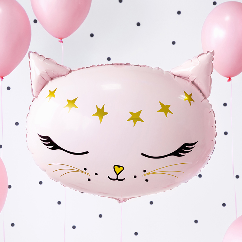 [파티데코]은박 러블리핑크캣 [48*36cm]