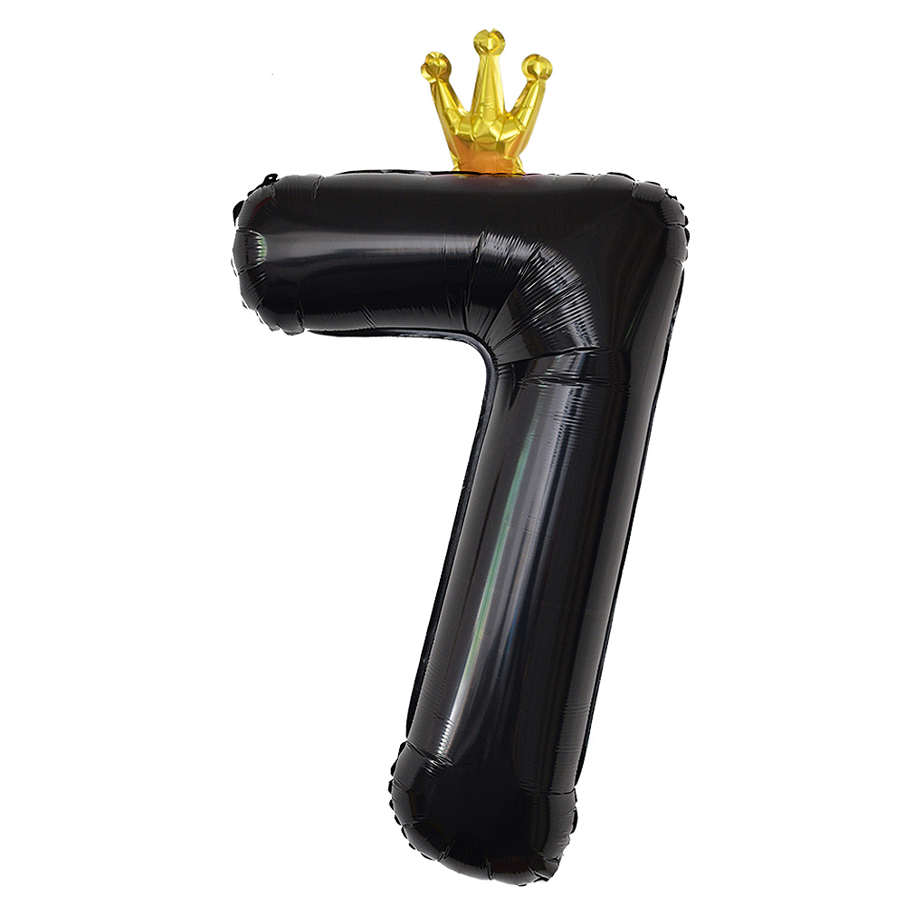 왕관숫자은박 7 블랙 [90cm] 10입