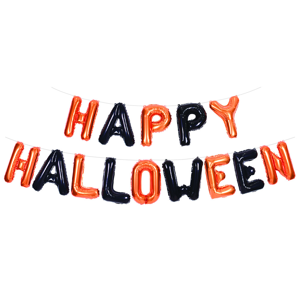 은박풍선세트 HAPPY HALLOWEEN [블랙앤오렌지] 10개 한팩