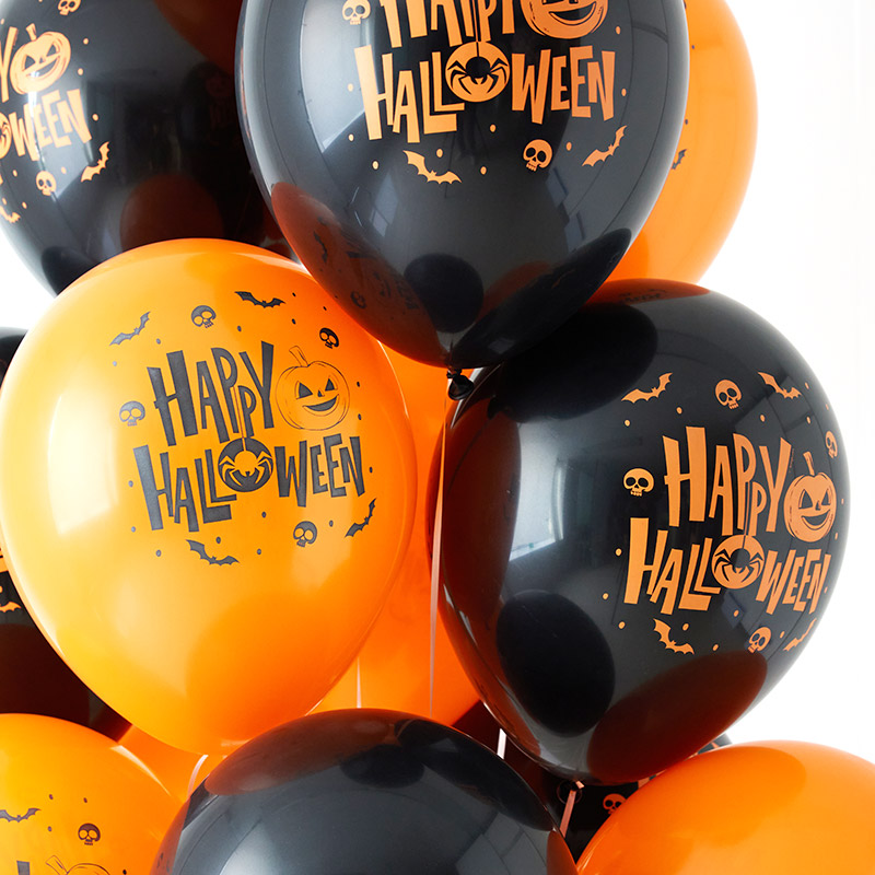 [셈퍼텍스] 30cm 해피할로윈 블랙앤오렌지 양면인쇄 [50입]