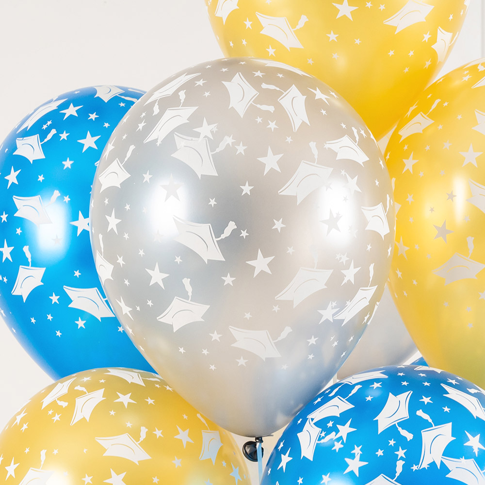 [셈퍼텍스] 30cm 졸업축하 펄실버 [12입] 소포장