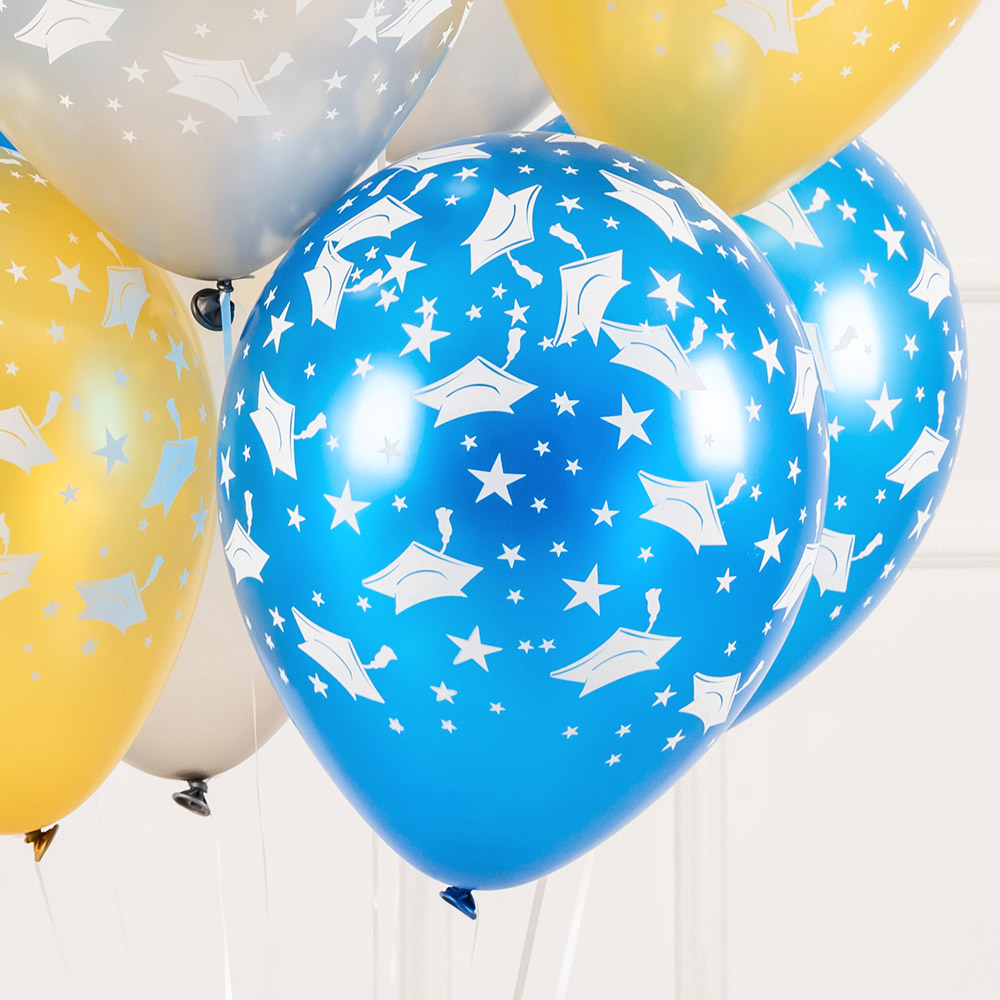 [셈퍼텍스] 30cm 졸업축하 펄블루 [12입] 소포장