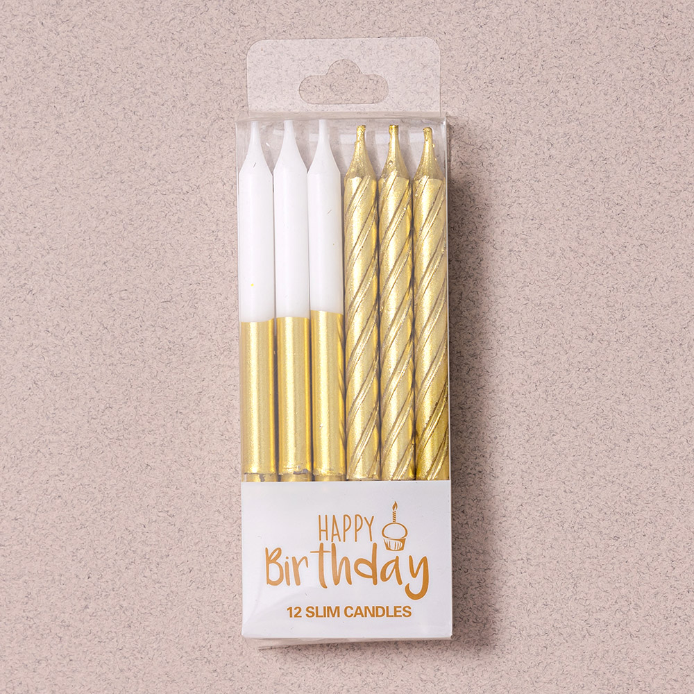 생일캔들 골드 12개입 [24개 한팩]