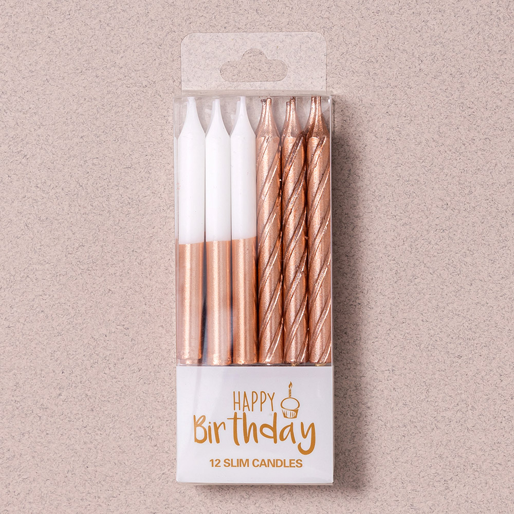 생일캔들 로즈골드 12개입 [20개 한팩]