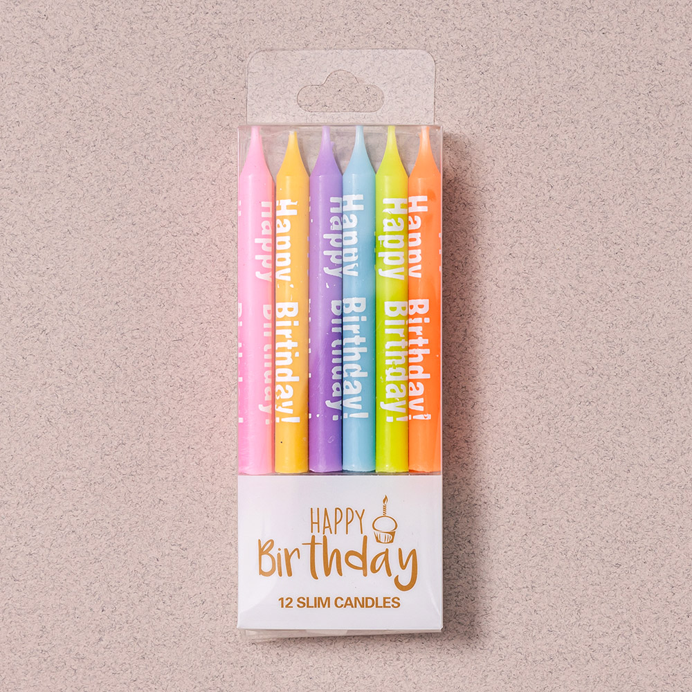 생일캔들 레인보우 12개입 [20개 한팩]