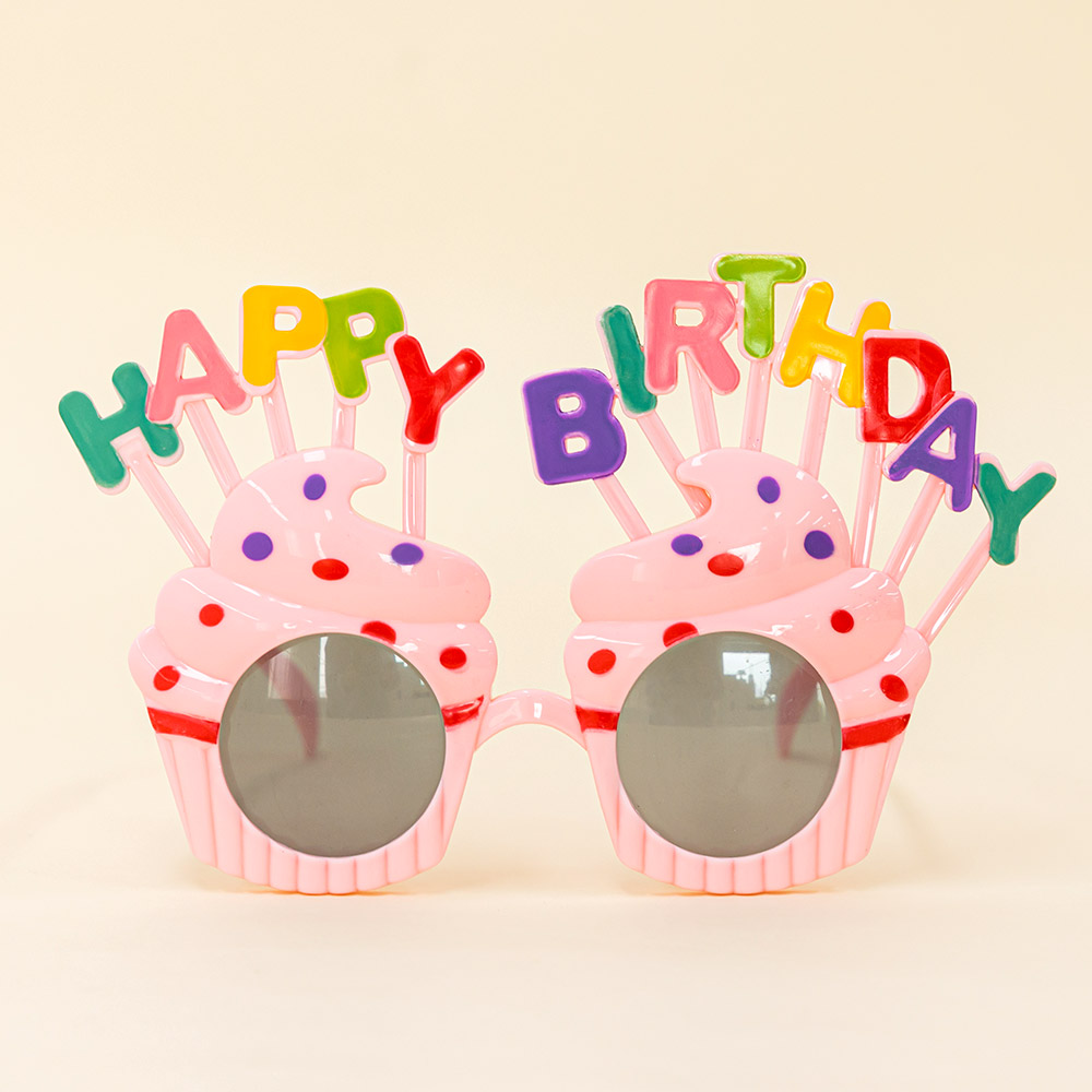 생일안경 마카롱컵케익 핑크 [12개한팩]