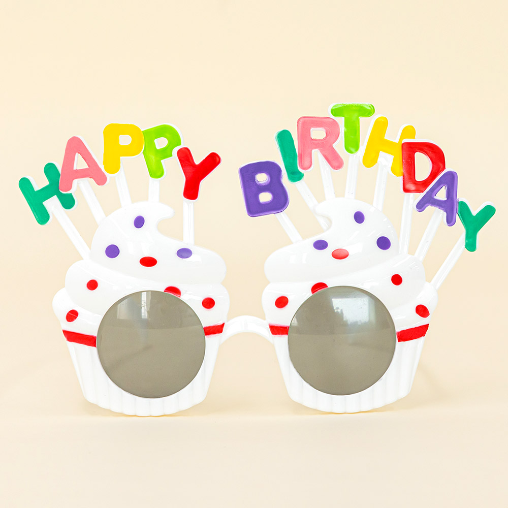 생일안경 마카롱컵케익 화이트 [12개한팩]