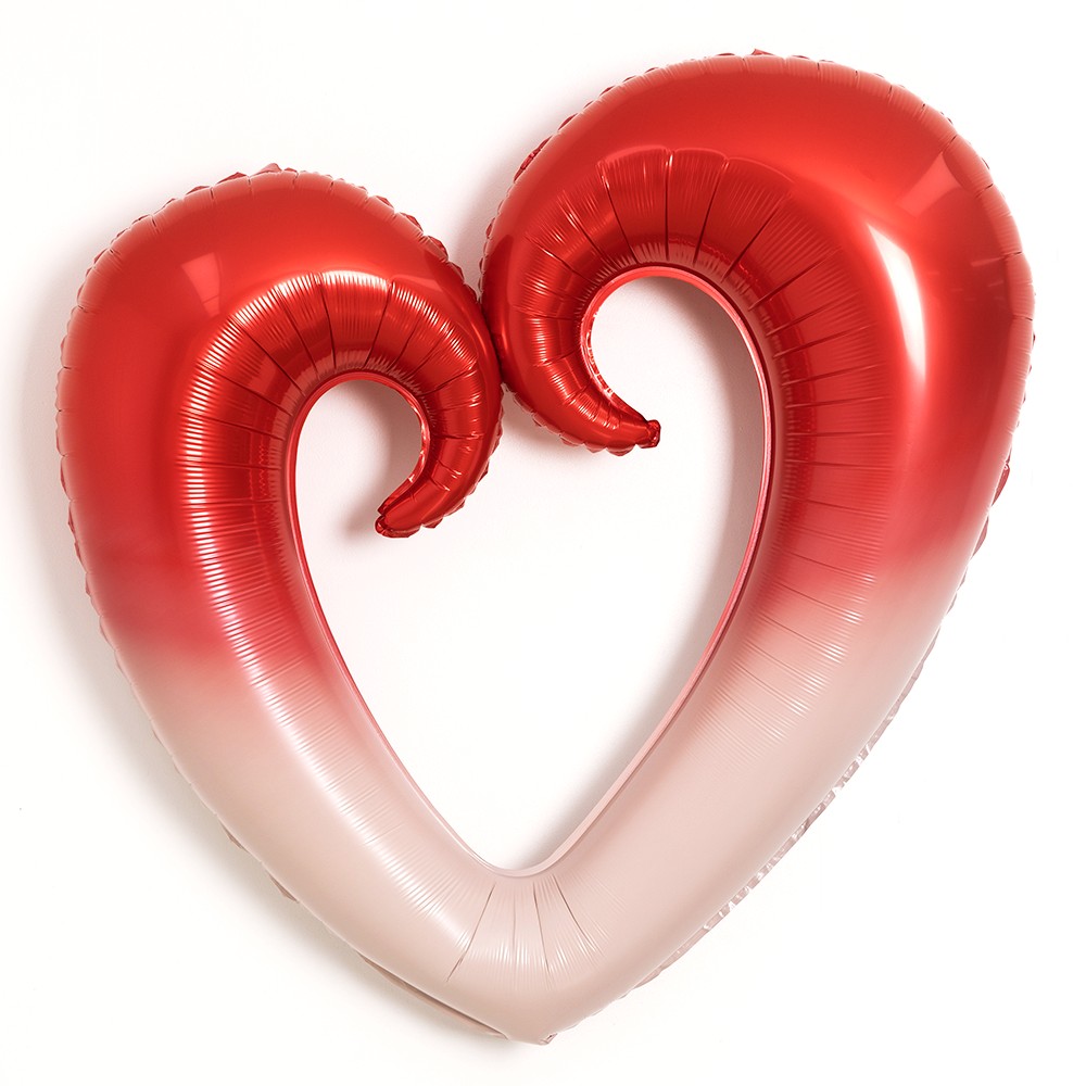 은박하트프레임 그라데이션레드 80cm [10장한팩]