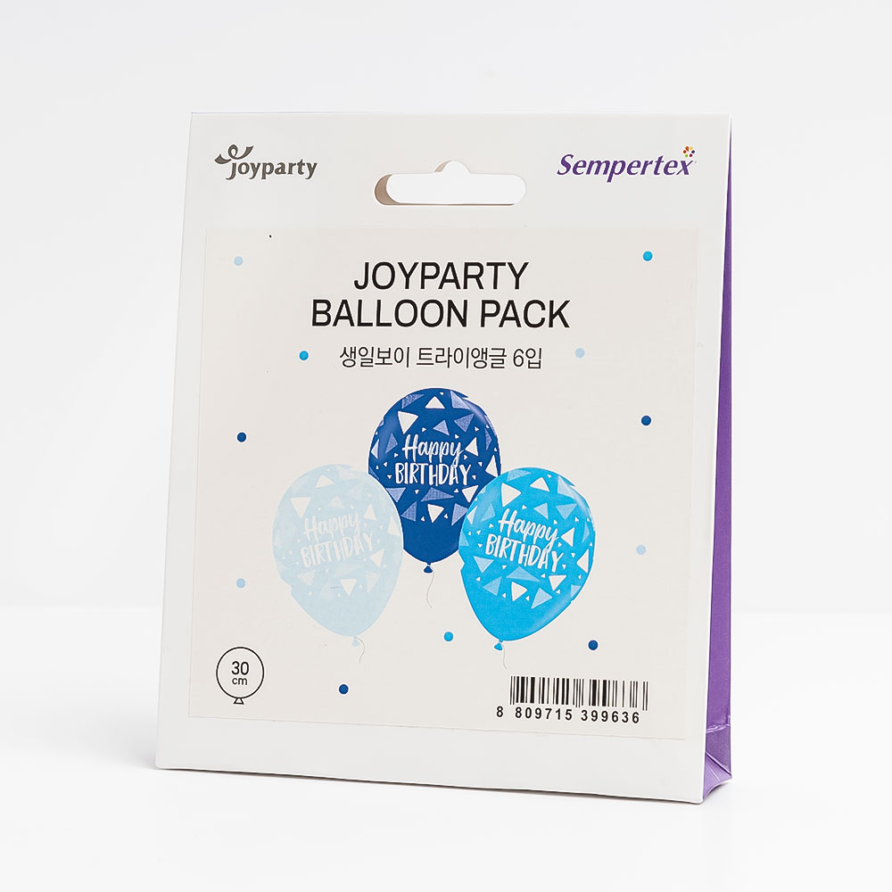 [조이파티 벌룬팩] 생일보이 트라이앵글 6입